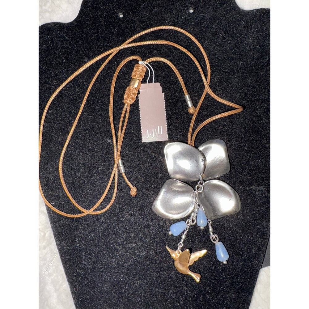 J. Jill Silver and Gold Necklace with Blue Accents
